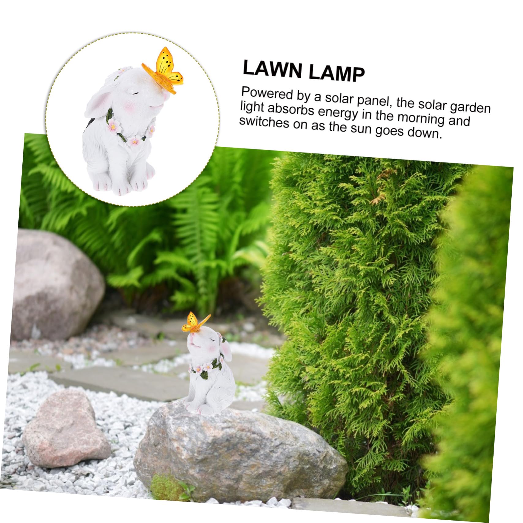 Toyvian Statue De Lapin Résine Figurine De Jardin Décoration Animaux Ornement De Lapin Petite Statue