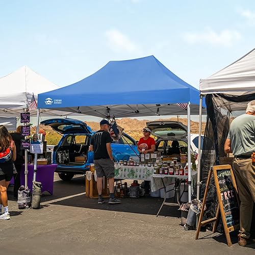 Miniatura 27 de CROWN SHADES Tienda de campaña desplegable con toldo instantáneo comercial de 10 x 10 pulgadas con bloqueo central