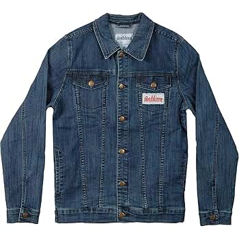 Amazon.com: Sublime Men's Sun Patch Denim Jacket Denim