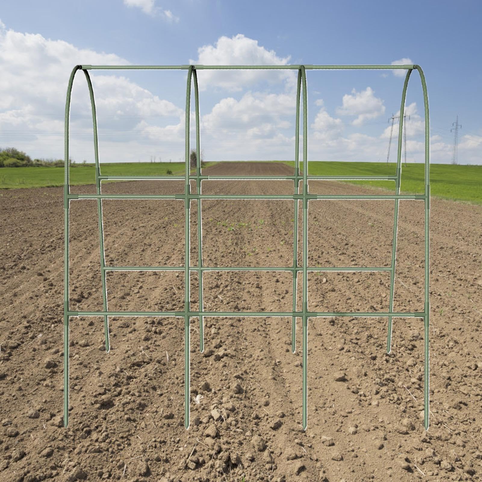 Enrejado de Pepino | Enrejado de Pepino de Metal para jardín - Estante con Marco en U, Soportes de Metal Resistentes a la Intemperie para Plantas trepadoras, Cultivo de Invernadero, Cultivo de casa