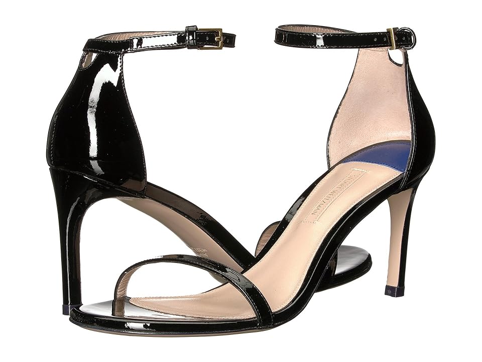 

Stuart Weitzman 75 Nudist Traditional (Black Cristal) Women's Shoes, Pewter
