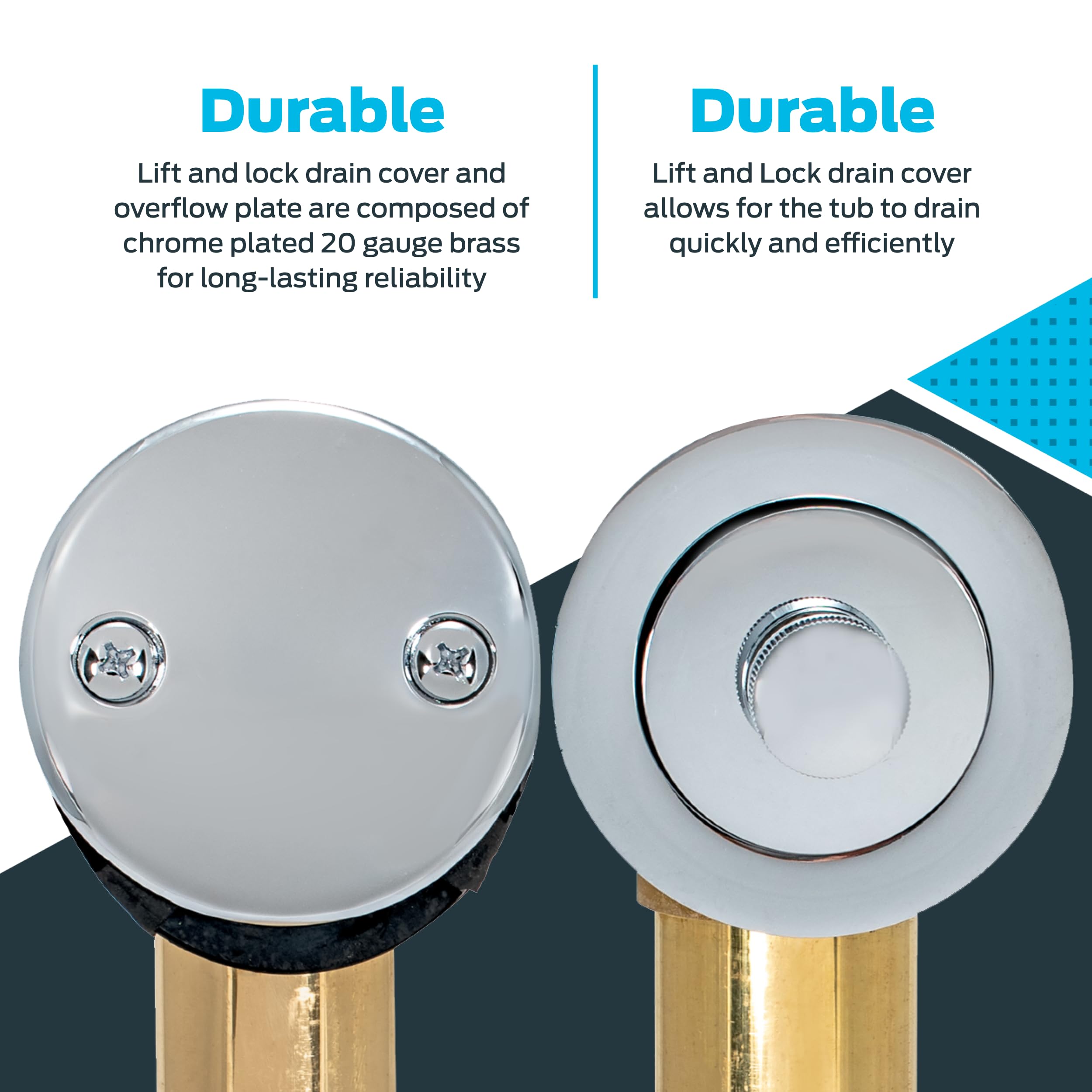 ●BENFLOWZ Amazon.com: EZ-FLO 1-1/2 Inch Lift and Lock Two-Hole Bath