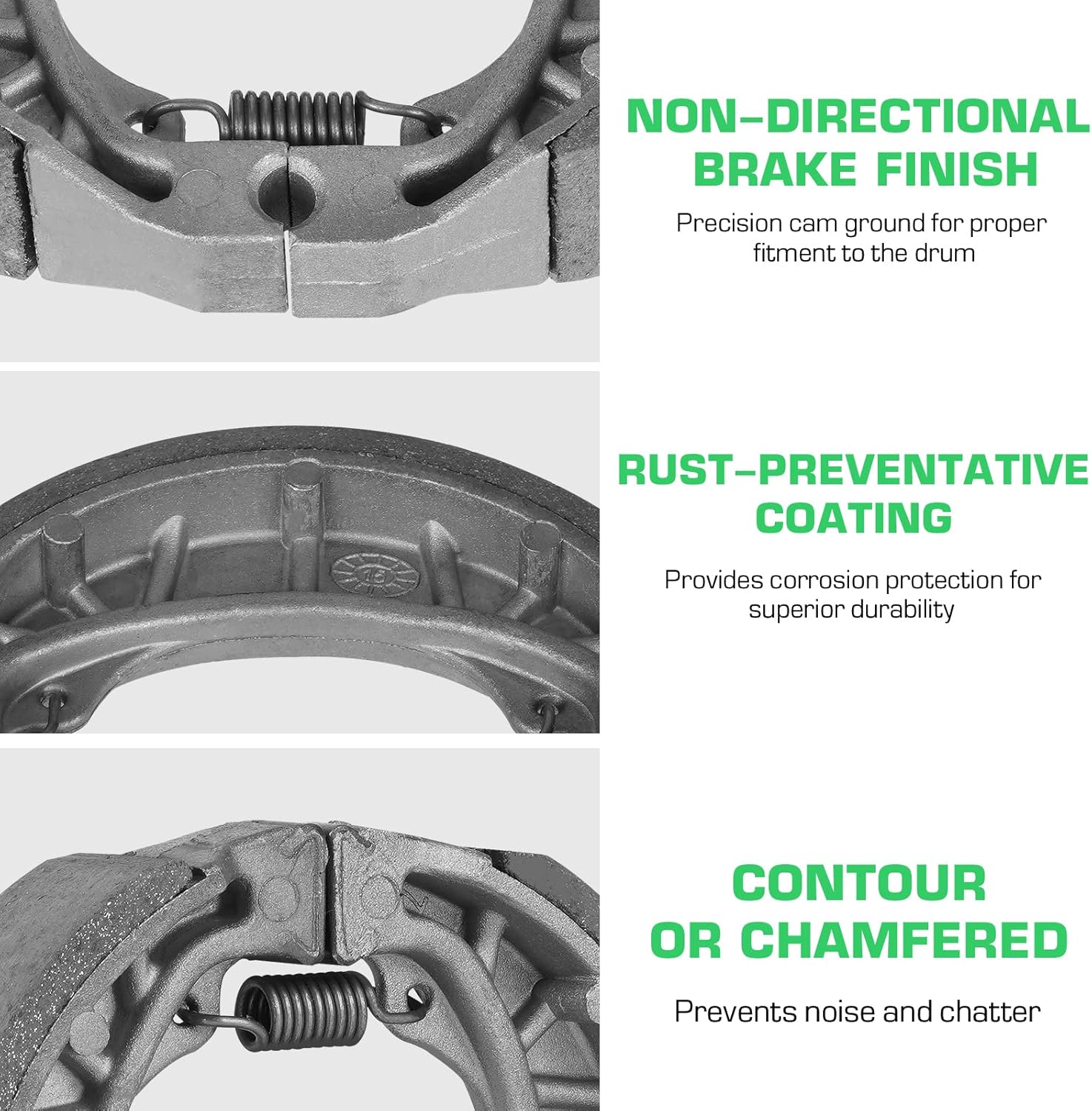 Youxmoto Front Rear Brake Shoes Fit for Honda Fourtrax Sportrax 90 TRX90 1993-2020/ for Fourtrax 125 TRX125 1985-1988, Aluminum Brake Drum Shoes Pads