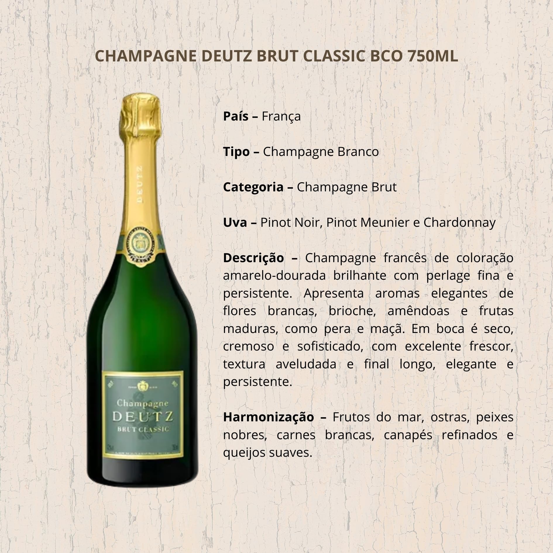 Champagner Deutz Brut Classic 0,75 l Champagner (1 x 0.75 l)