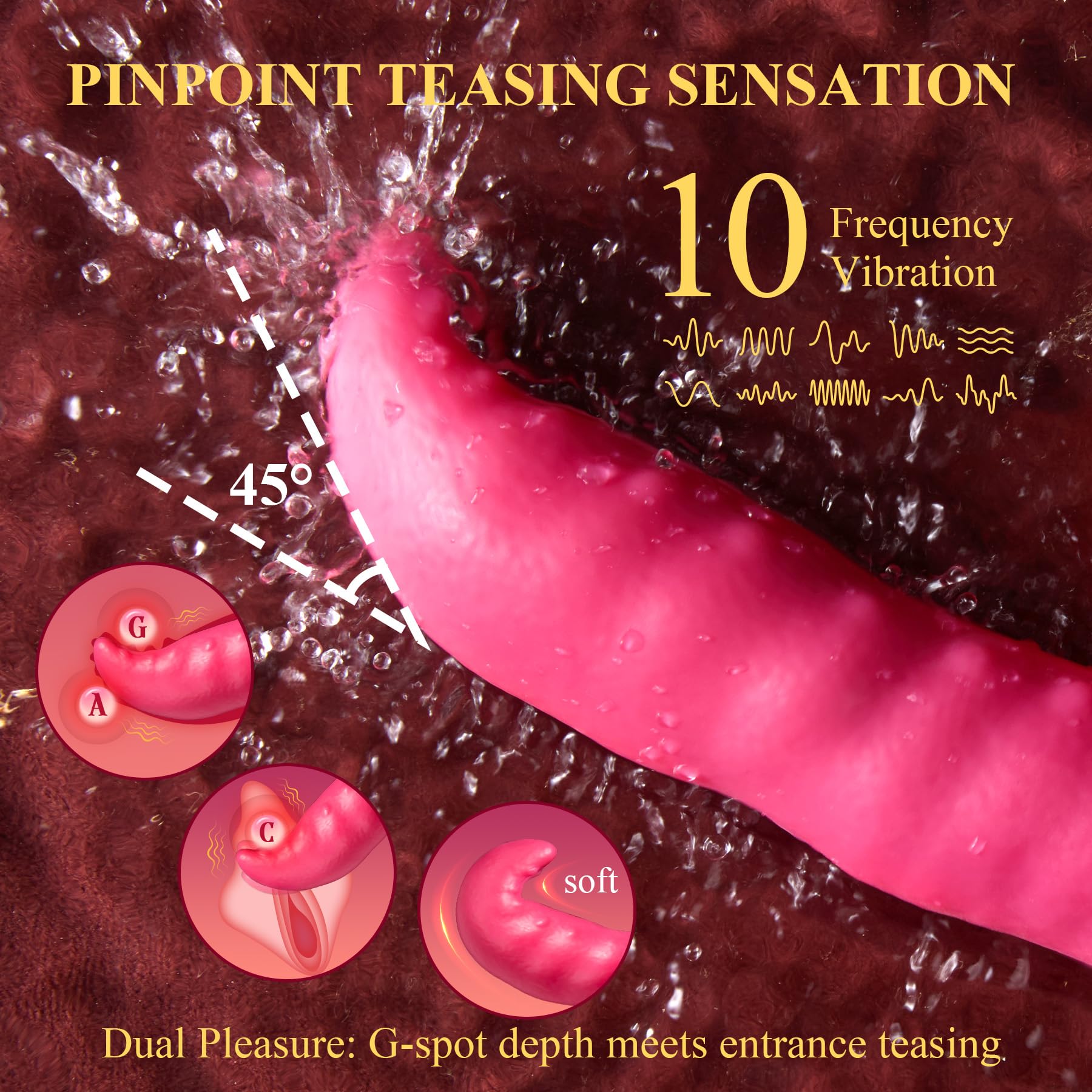 Dildo Vibration für frauen Zunge Vibrator,Sexspielzeug für die Frau 3 in 1 Vibratorensets für frauen Klitoris G-Punkt mit 10 Swing 10 Vibration Sex Toys, Sex Spielzeug für die Paare Vibratoren Dildos