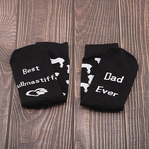 Miniatura 3 de PXTIDY 2 pares de calcetines Bullmastiff Dad Best Bullmastiff Dad Ever Bull Masttiff Dog Gift Socks divertidos Bullmastiff Owner Gifts