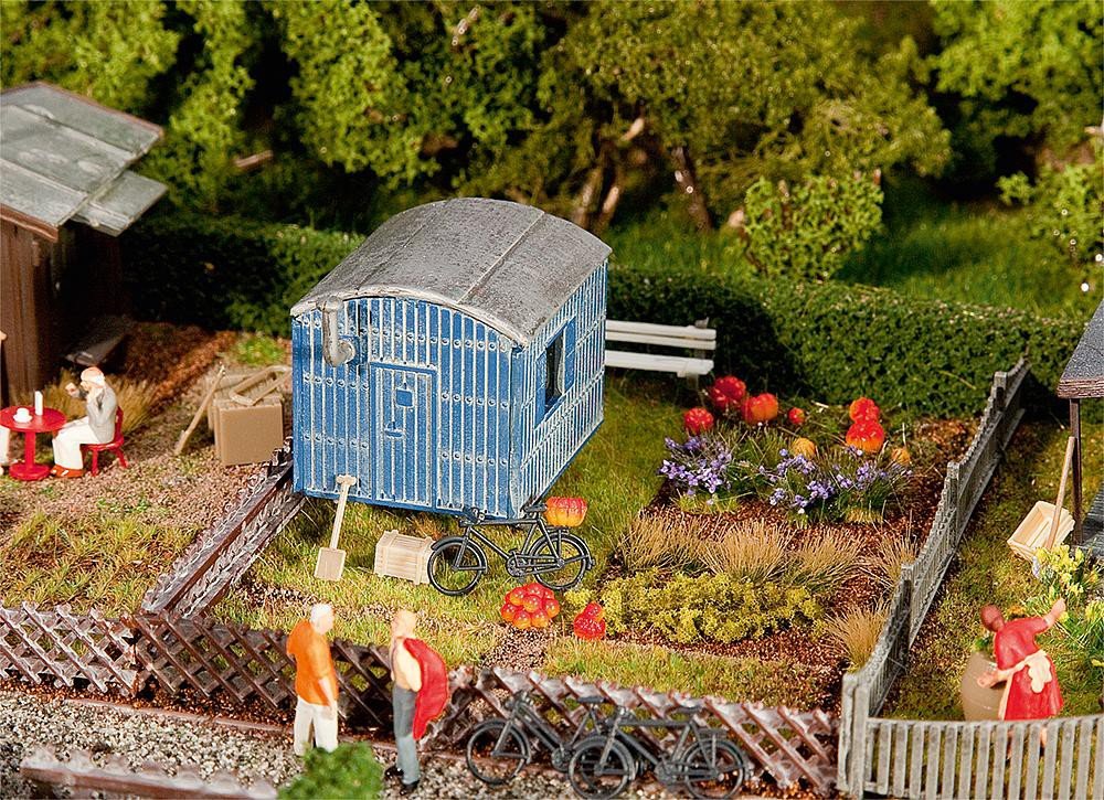 Faller F180490 - Kit Maison Ouvrière + Mobile-Home - Modélisme Ferroviaire (14 Ans+)