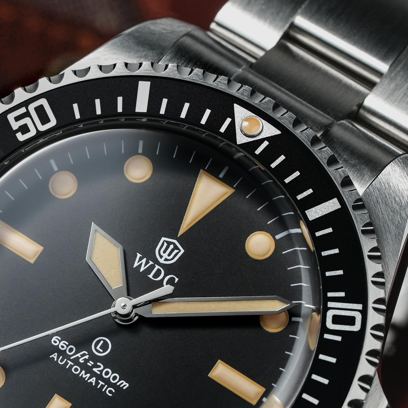 watchdives WD5513B - Orologio subacqueo da uomo, stile vintage, PT5004, automatico, meccanico, lusso, 40,7 mm, vetro zaffiro, impermeabile fino a 20 bar