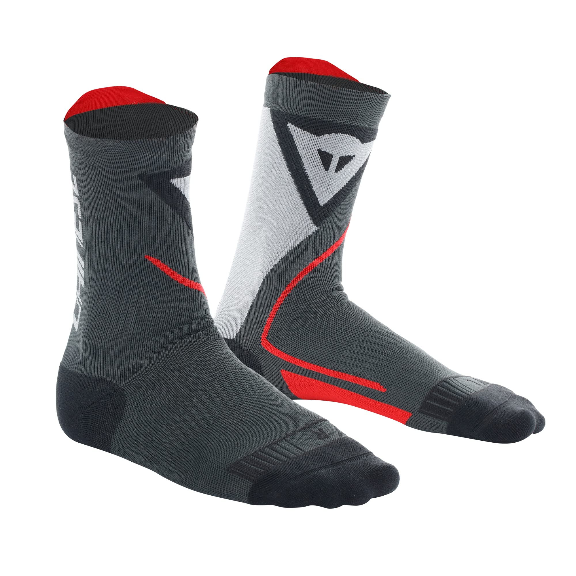 Dainese Thermo Mid Socks, Motorbike Thermal Socks, for Men and Women, Black/Red, 4547