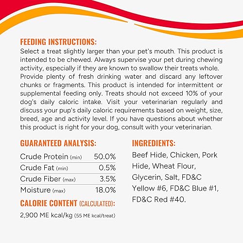 Vista 4 de Good 'n' Fun Masticables de triple sabor para todos los perros, 12 onzas, dale a tu perro masticables de larga duración hechos con piel de res