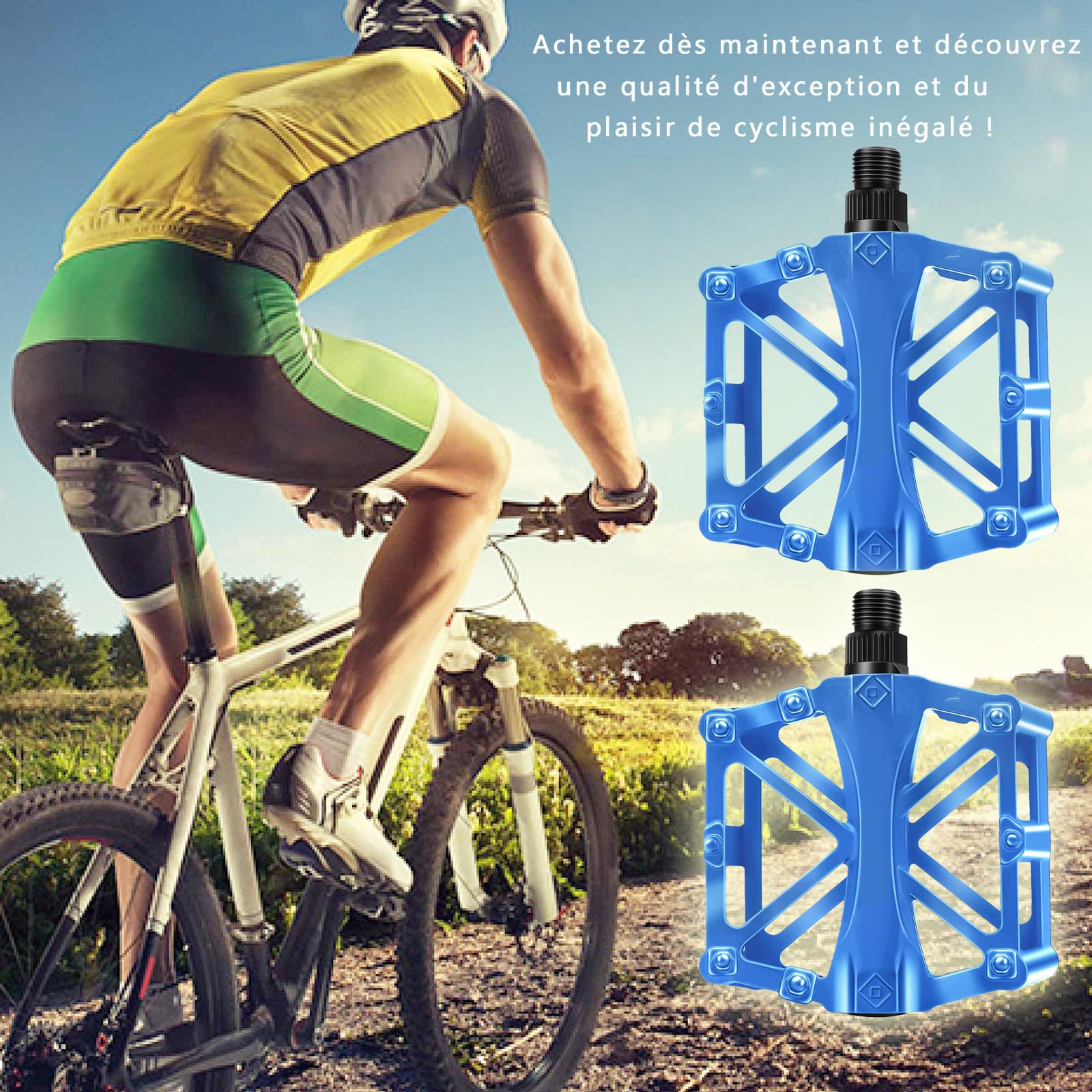 Pédales De Vélo GUB – Aluminium, Plateforme, Sortie Rapide, 9/16 Pouce