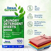 Vista 2 de Detergente para ropa sucia (100 cargas) – Hojas de detergente ecológico para ropa – Cero jarras de plástico para lavadora – Sin desorden y ahorro