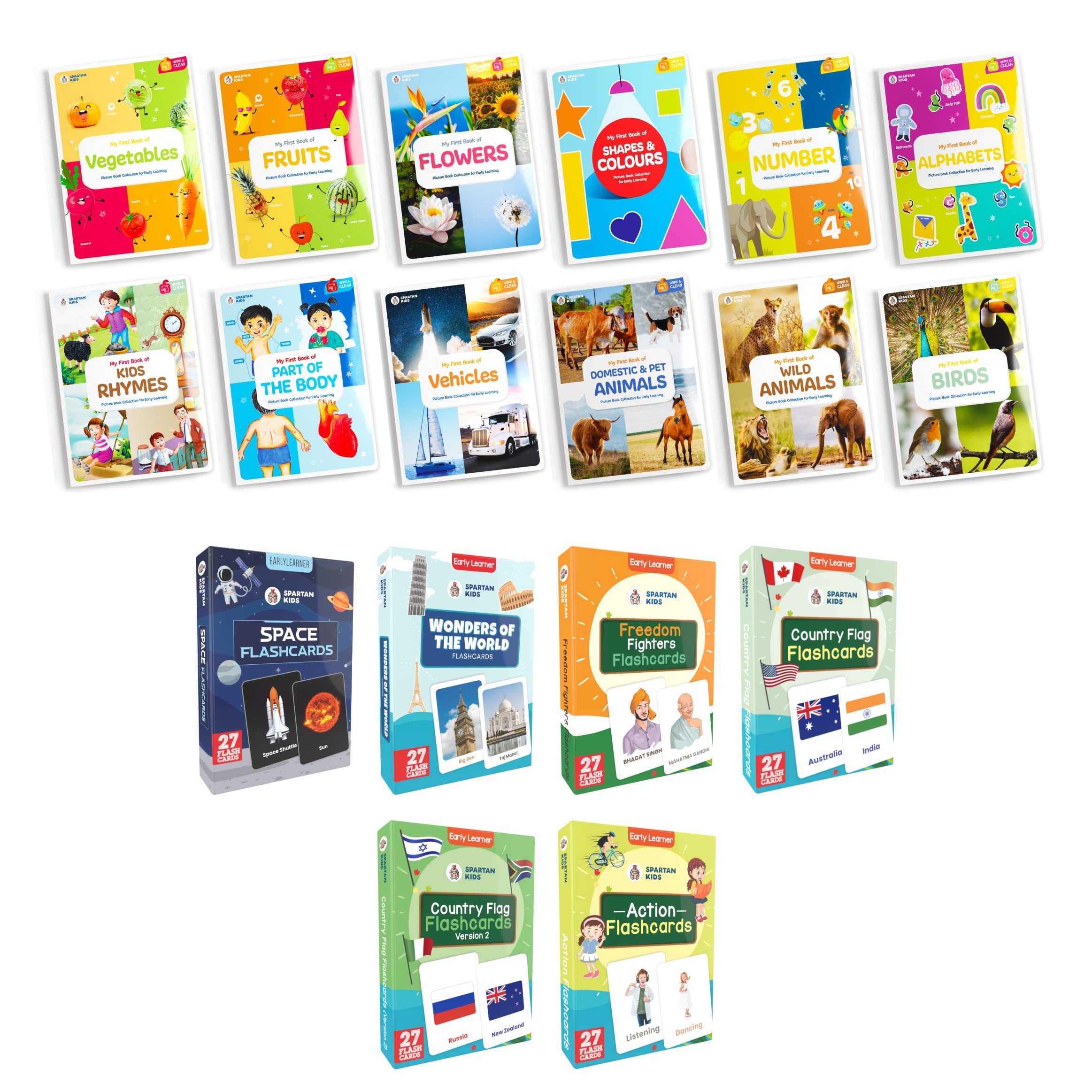 SPARTAN KIDS Flash Cards - Early Learning for Toddlers -30 SPARTAN KIDS Flash Cards - Early Learning for Toddlers -30