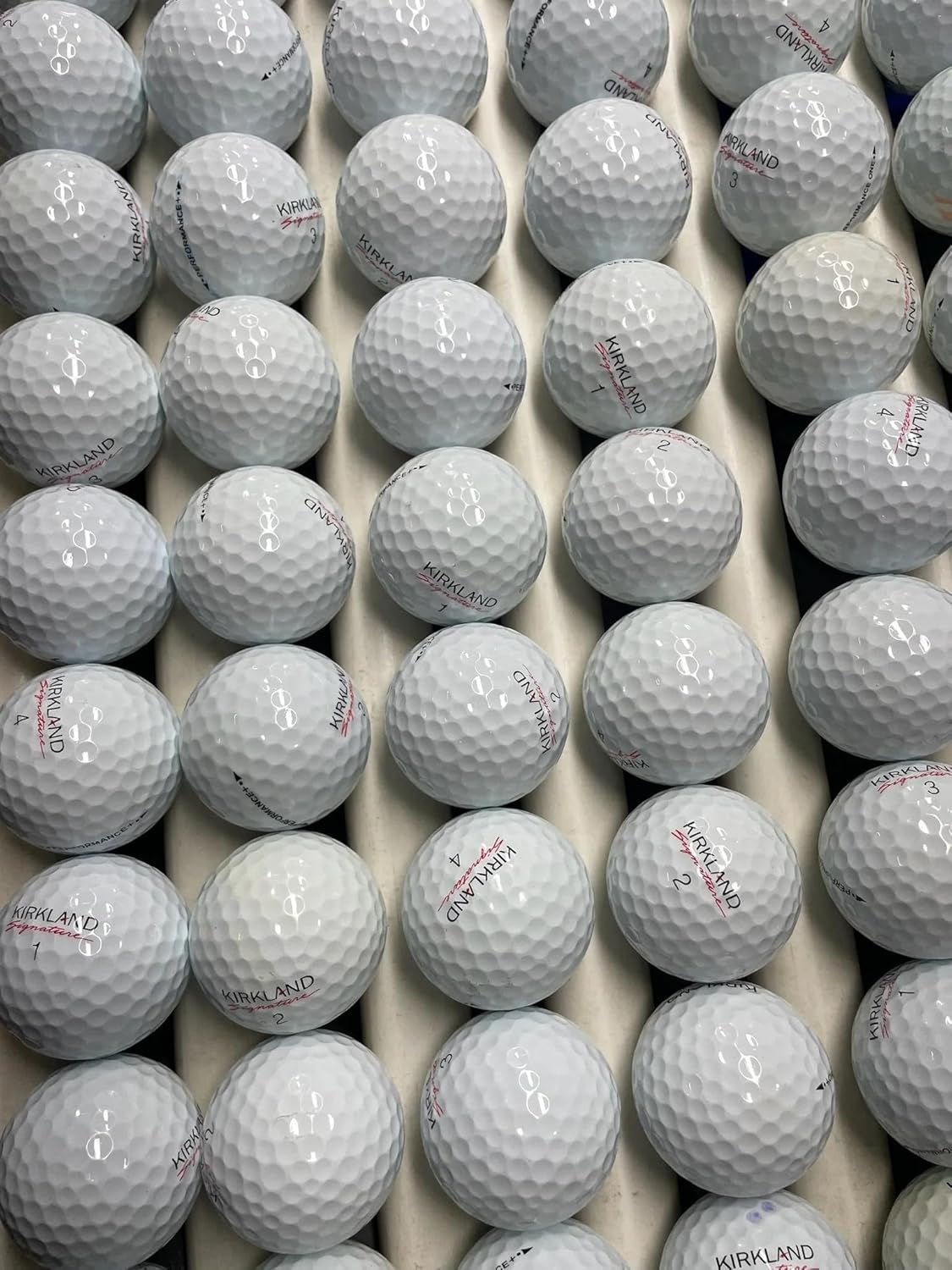 KIRKLAND Signature 3-Piece Urethane Cover White Golf Balls - 24 Pack ? High-Performance Golf Balls for Distance, Control, and Spin, Soft Feel with Durable Construction, Ideal for All Skill Levels