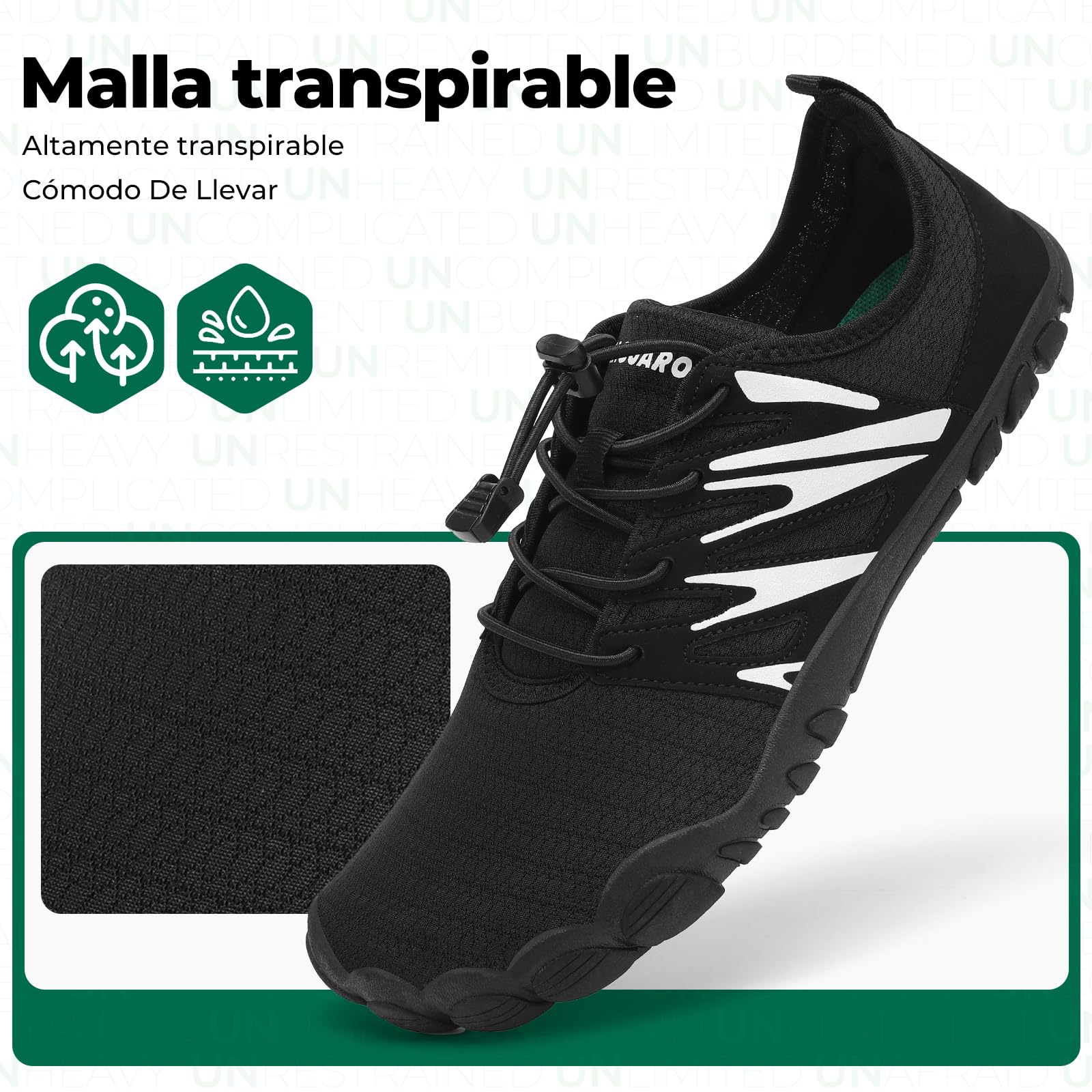 SAGUARO Zapatillas Barefoot Hombre Escarpines Transpirables Secado Rápido Antideslizantes, 39-48