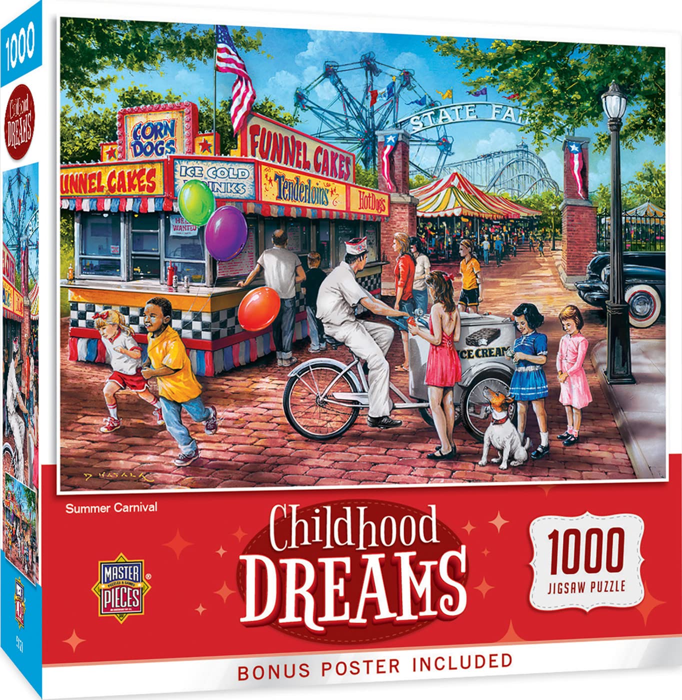 MasterPieces - 1000 Piece Jigsaw Puzzle, Summer Carnival, Fun for Adults, Family, Kids, Matte Finish, 19.25" x 26.75"