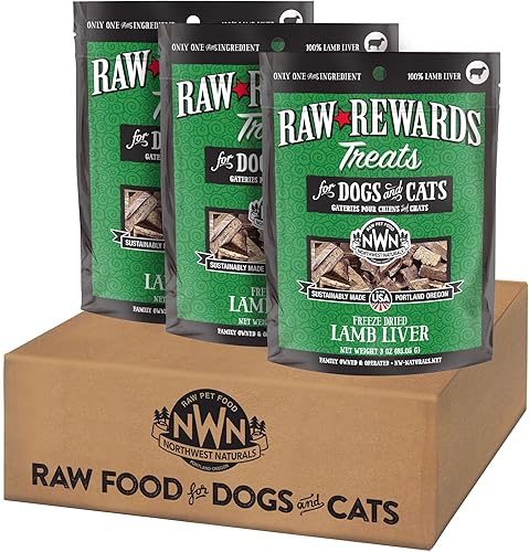 Miniatura 14 de Northwest Naturals Raw Rewards Golosinas de pechuga de pollo liofilizadas para perros y gatos, piezas de tamaño de bocados, saludable, 1