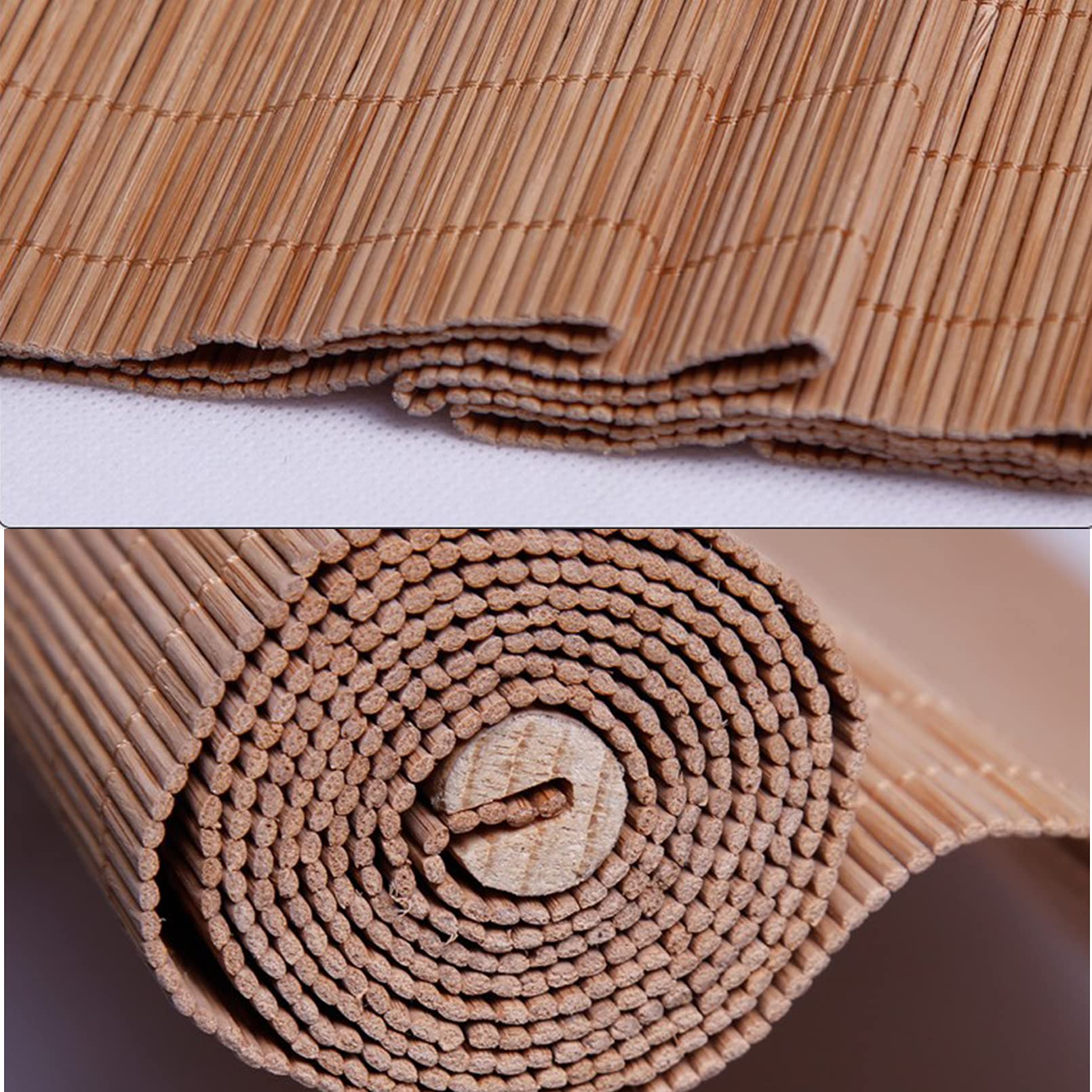 Store Enrouleur Bambou Naturel,Respirant Rideau En Bambou,Stores Venitien Bois,Store Fenetre Occultant,Store Exterieur Bambou Fenetre Naturel,Rouleaux Romains,Personnalisées (100x160cm/39x63in)