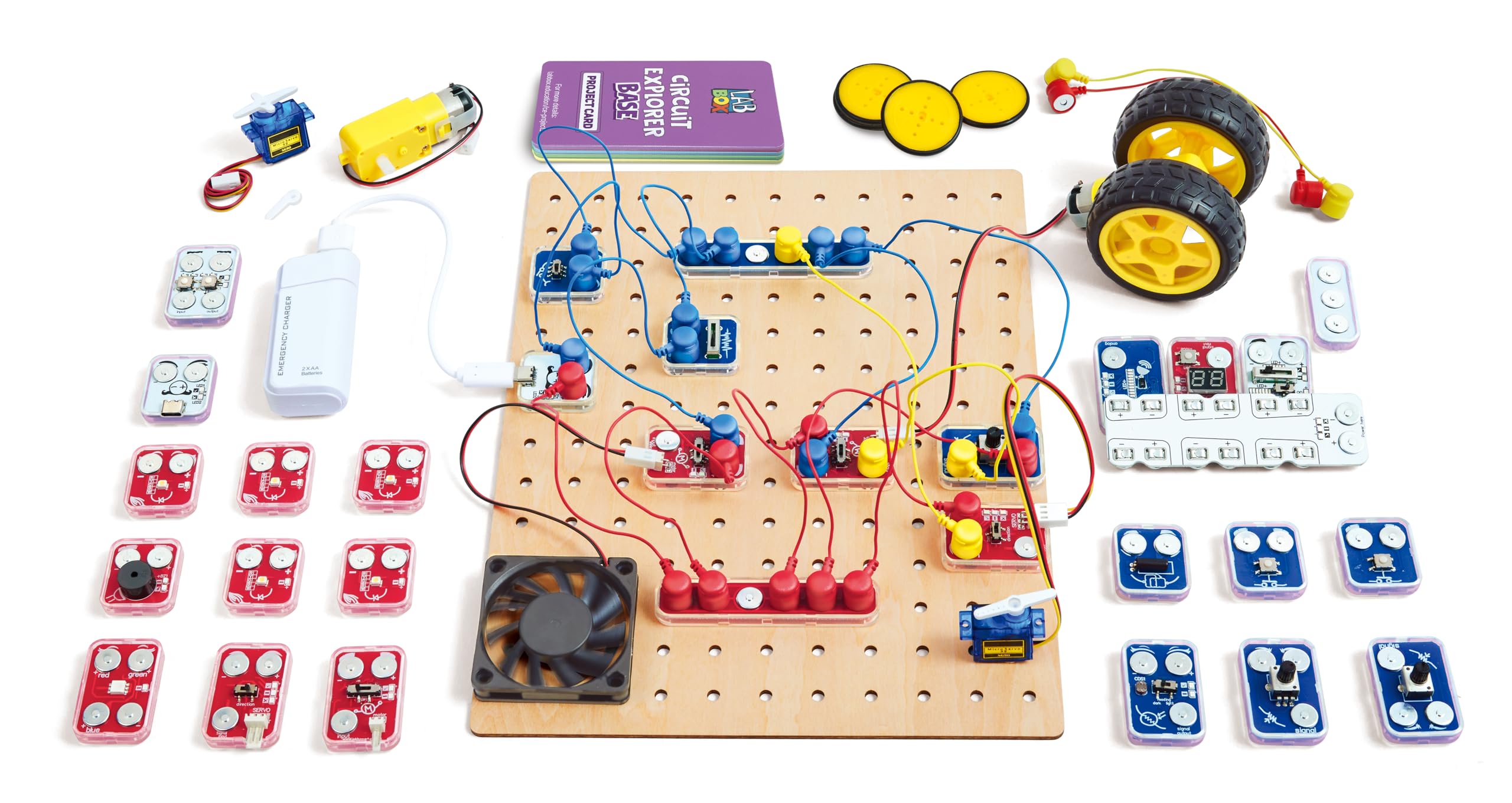 Hape Circuit Lab Kit | Kit de Ciencia Interactiva con Proyectos Electrónicos | Sistema de Circuitos con Bloques Magnéticos Funcionales | Juego Stem para Mayores de 8 años