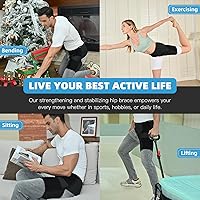 Vista 6 de Tenbon Faja de compresión para alivio del dolor de ciática para el nervio ciático (izquierda y derecha)