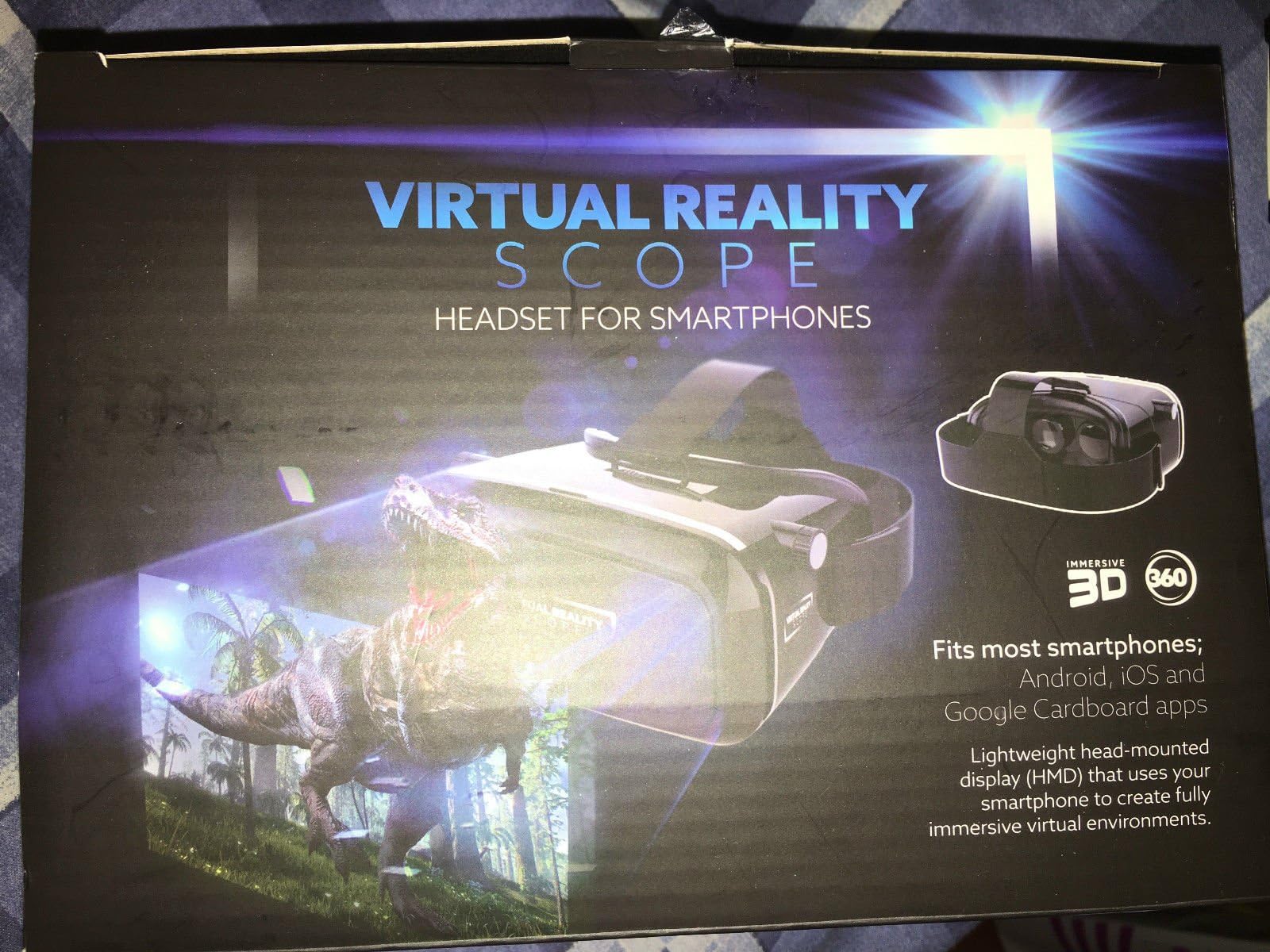 Virtual reality 3D headset scope for smartphones