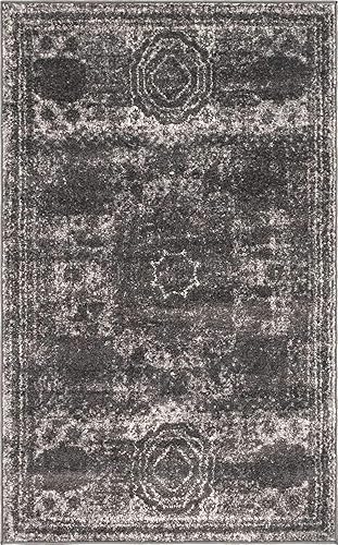 Vista 141 de Unique Loom Bromley Collection Vintage Traditional Medallion Border - Alfombra, Polipropileno, Amarillo/Crema azu/marfil,Gris