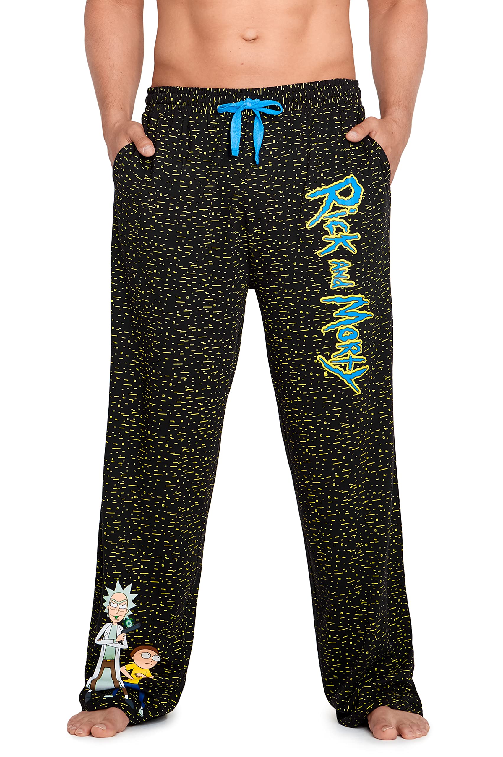 Rick And Morty Men's Multicolor Pyjamas Novelty Lounge Pants Gifts (3Xl, )