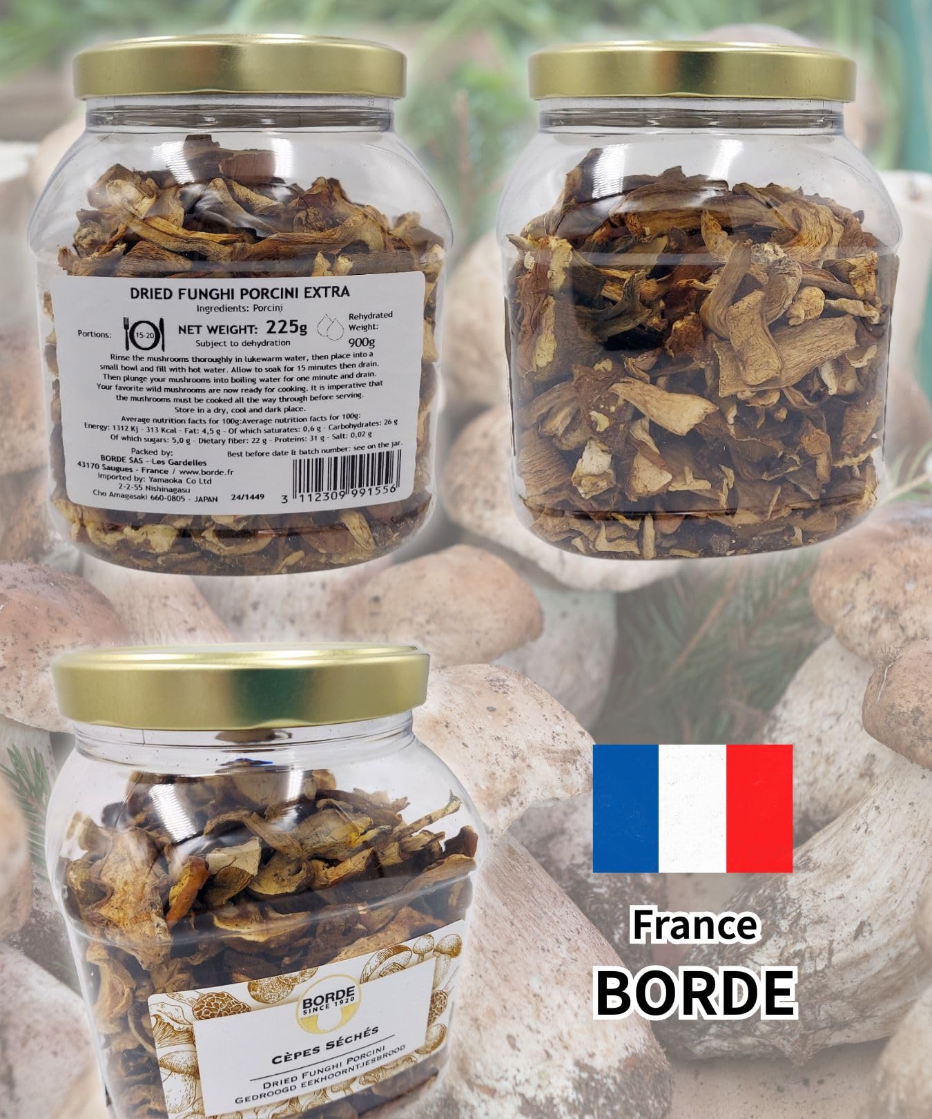 Amazon.co.jp: Borde ボルデ フランス産 ドライ フンギ ポルチーニ