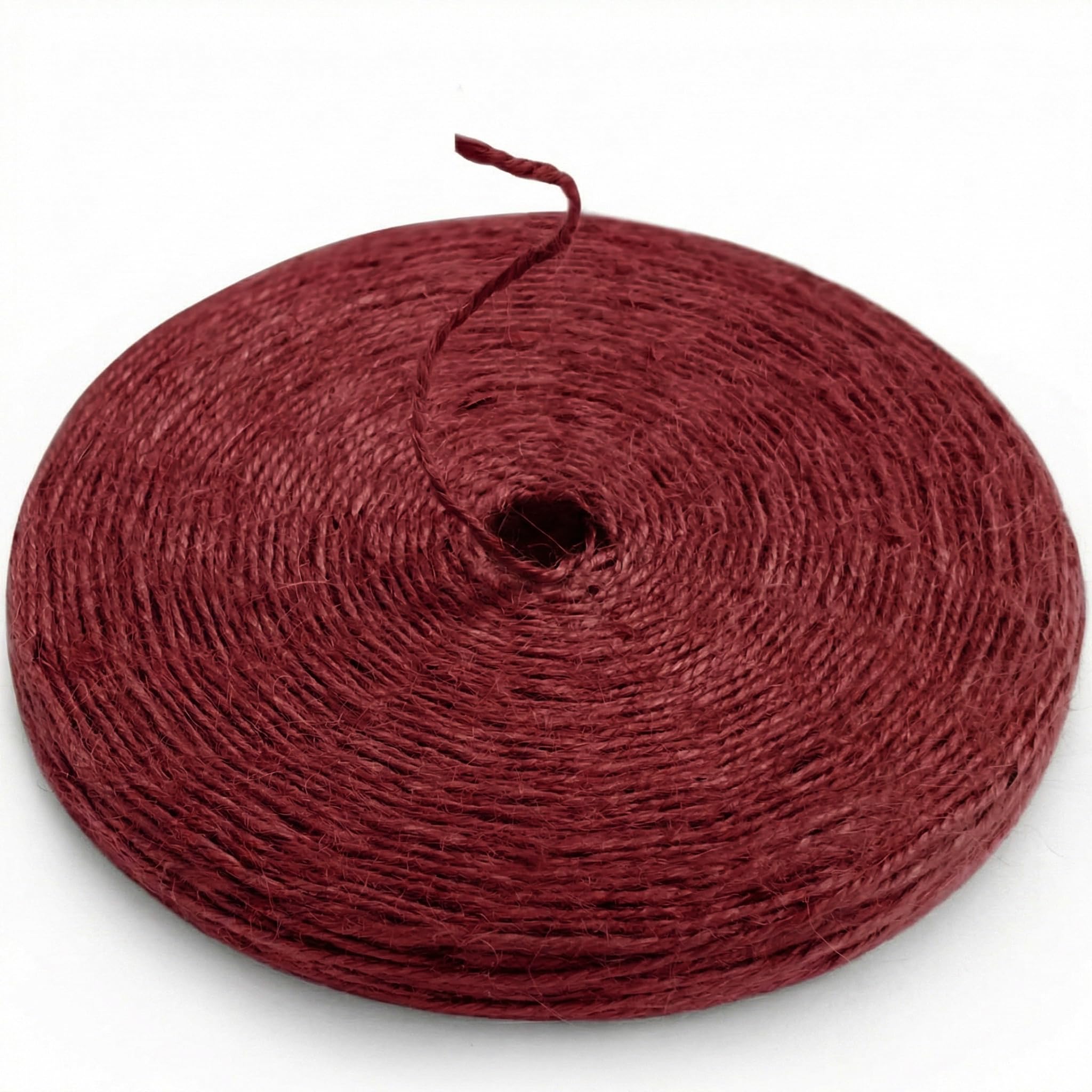 SMART&amp;CASUAL 2mm Natural Jute Twine String Thin for Craft Plant Garden Gift Wrapping Christmas Handmade Art Decoration Packing String Home Art Decoration (Dark Red) (328 Ft (100M))