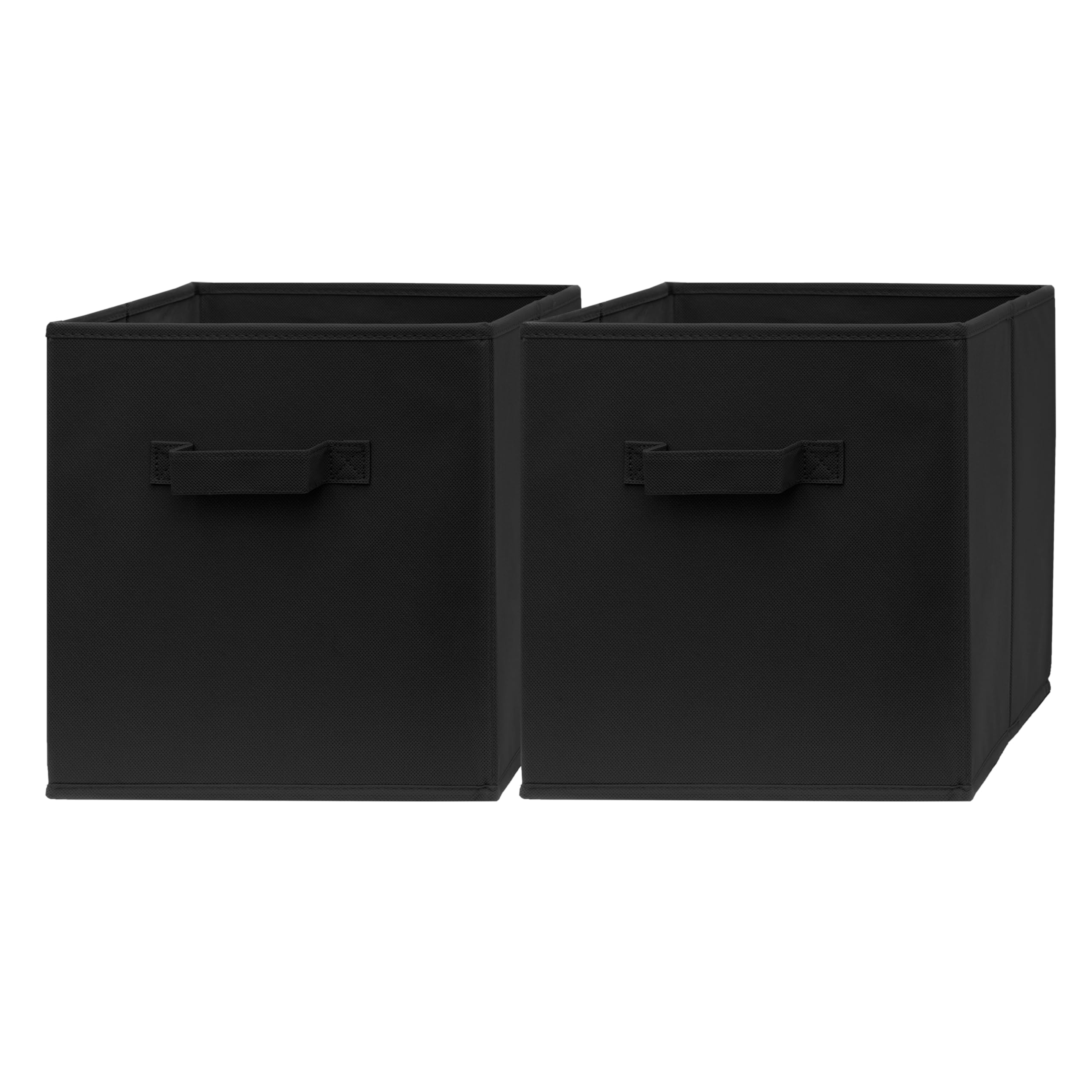 11x11 Cube Storage Bins - 2 Pack - 11 Inch Cube Storage Bin for Bedroom, Living Room, Clothes and Toys; 2 Handles, Foldable Cubby Organizer Bin