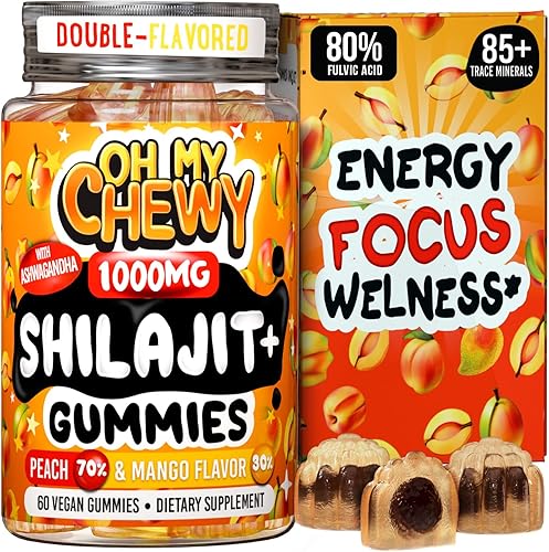 Gomitas puras de Shilajit del Himalaya, resina de grado dorado de alta potencia, refuerzo de energía y apoyo inmunológico para hombres y mujeres con