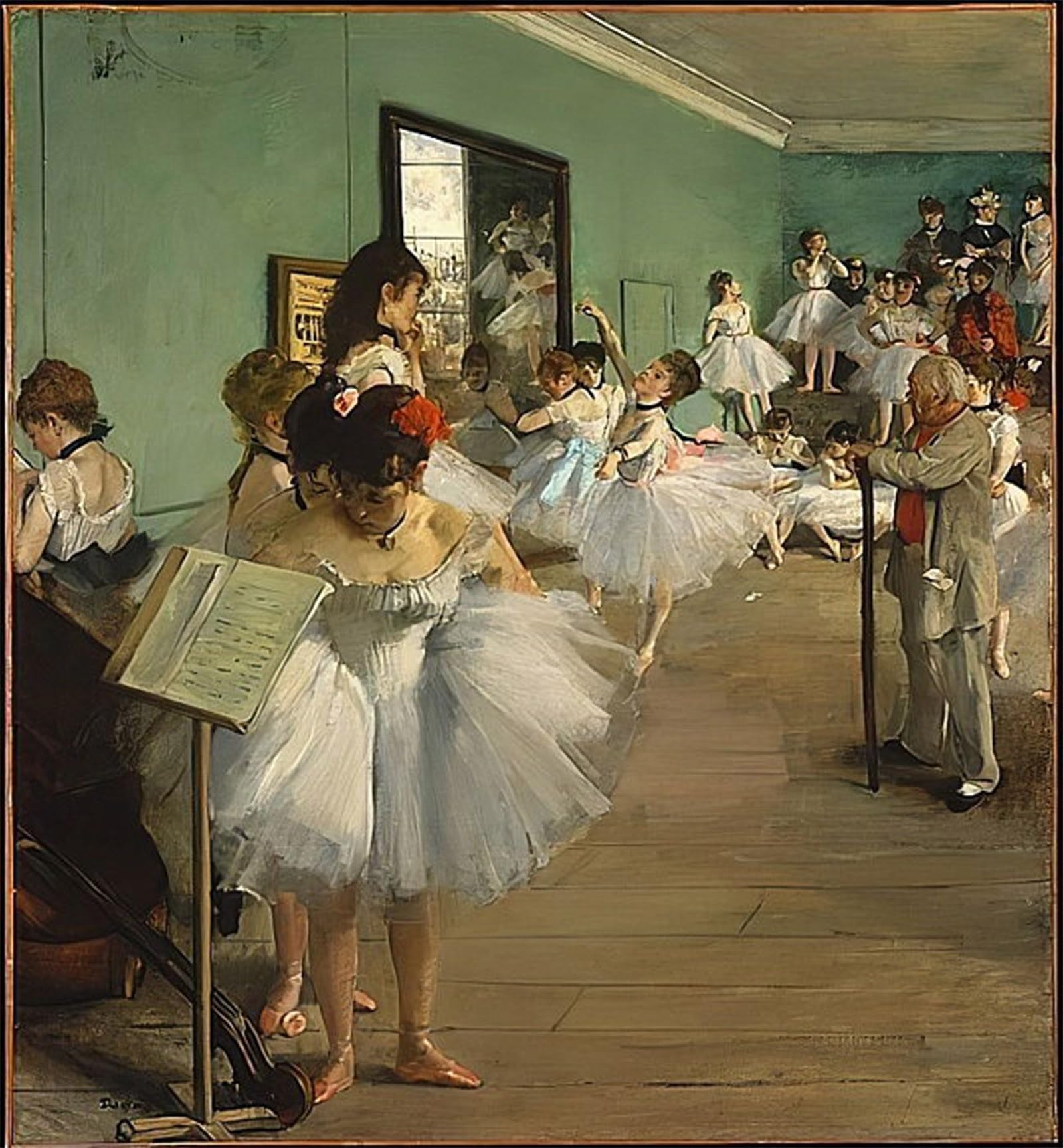 ARTXLXXBN Famous Print Painting Colorful Art Print the Dance Class by Edgar Degas Canvas Art Decorations for Home Decor 60x90cm