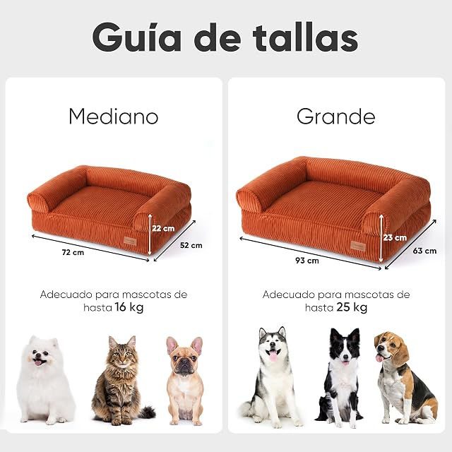 Foto 6 de 8 de FUKUMARU Cama Sofá para Gatos, Acogedora Cama de Pana para Gatos de Interior con Funda extraíble y Lavable