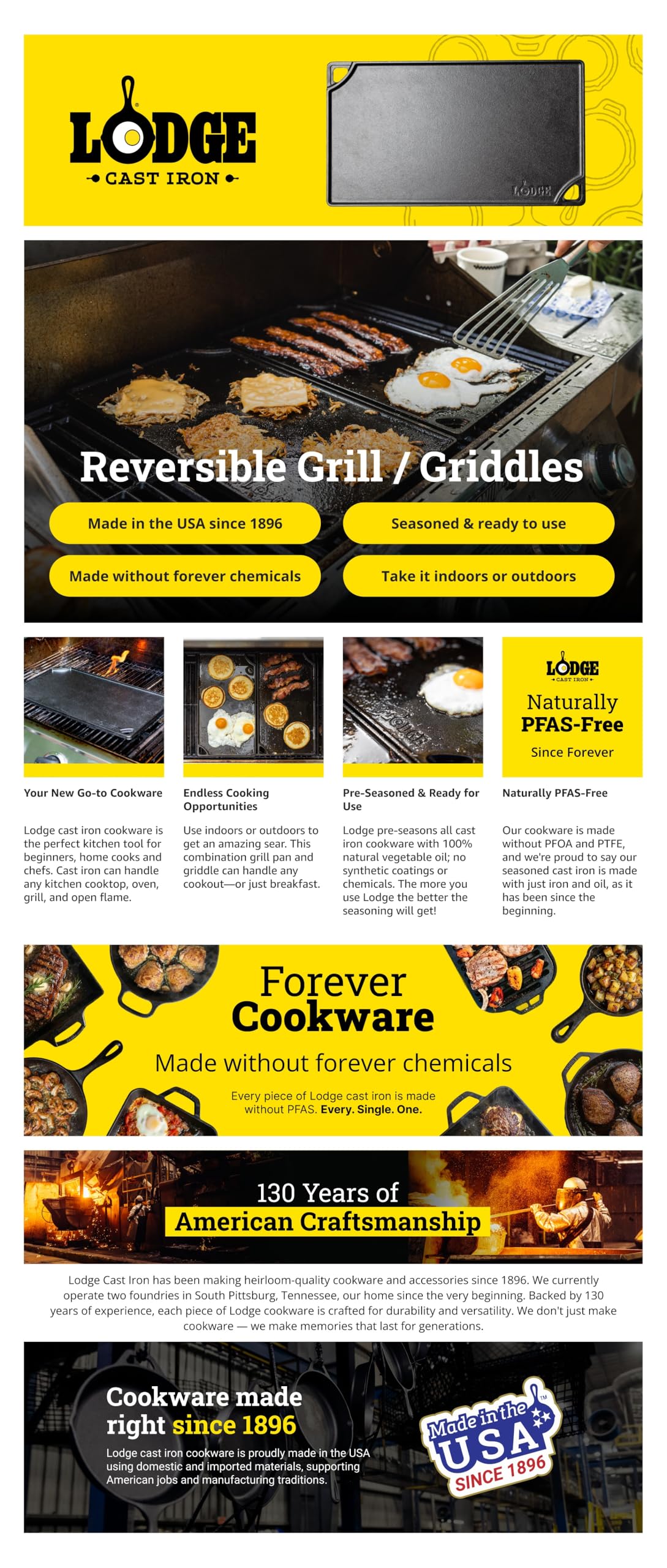 Lodge Double Play Reversible Grill/Griddle