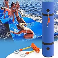 Vista 1 de MADOG - Alfombra de agua flotante para exteriores, para adultos, flotadores gigantes de piscina de 12 pies/18 pies para piscina, lago y océano, 3