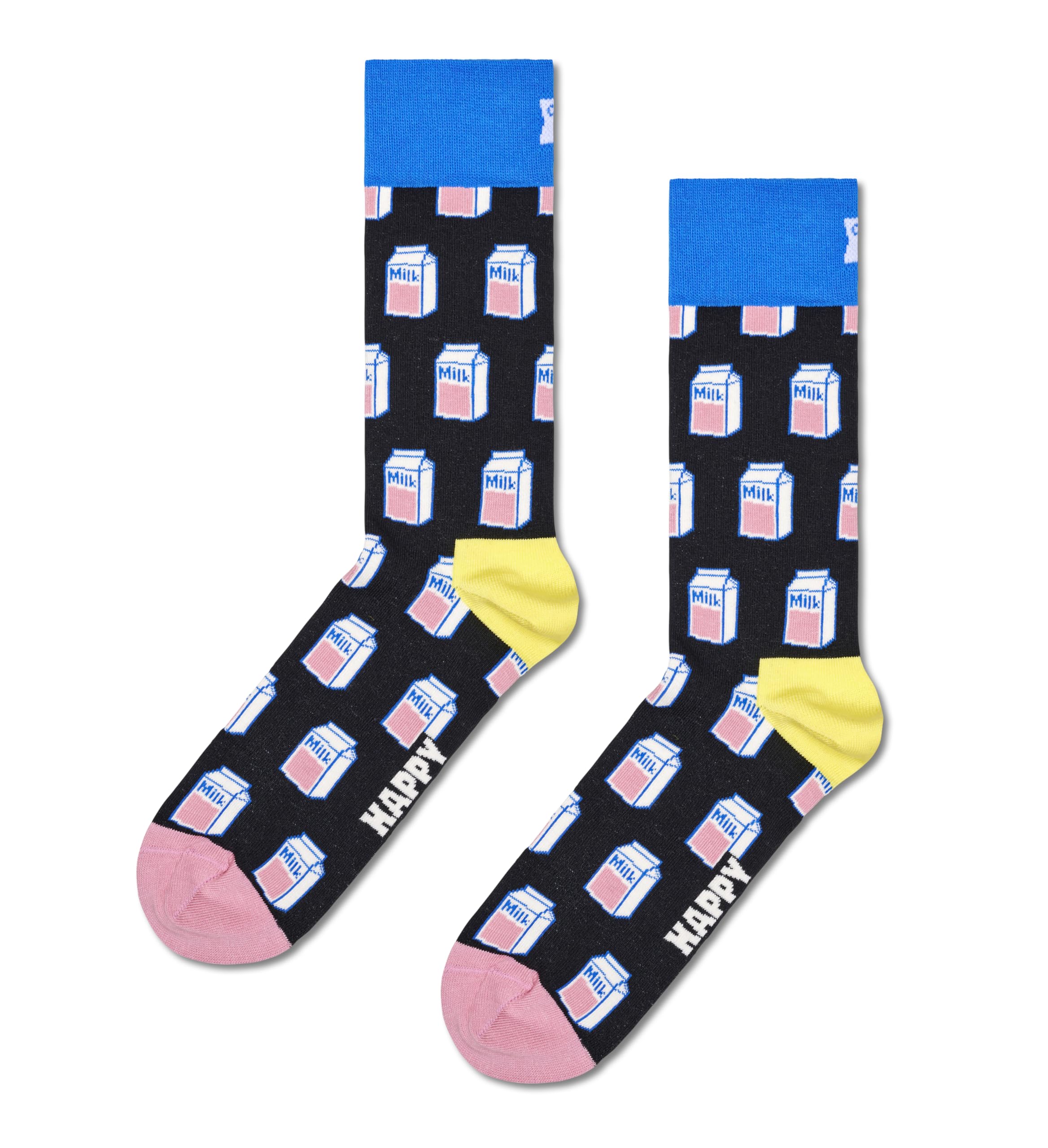 Happy Socks Milk Unisex Adult Socks, multicoloured, 41-46