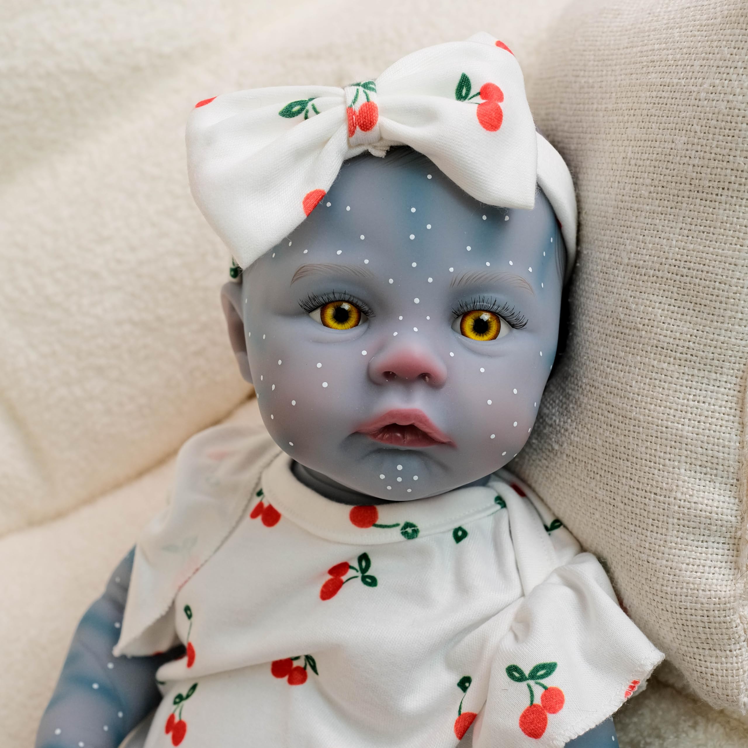 ROSHUAN Realistic Reborn Doll Avatar Girl 19 Inch Silicone Full Body Vinyl Lifelike Newborn Baby Dolls Advanced Painted Skin That Look Real Reborn