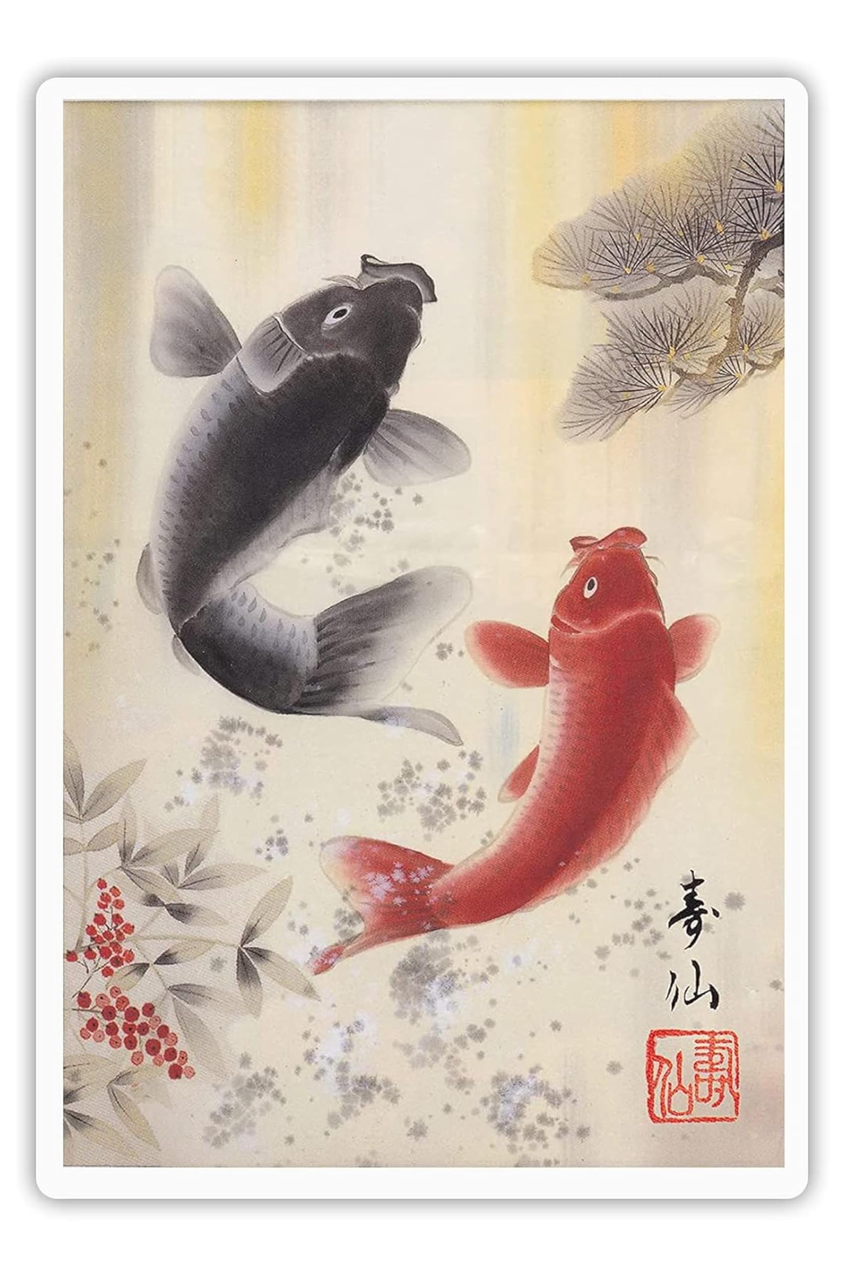 Amazon.co.jp: 【玄関 開運 絵画】玄関に飾れば金運アップ「夫婦黄金滝  