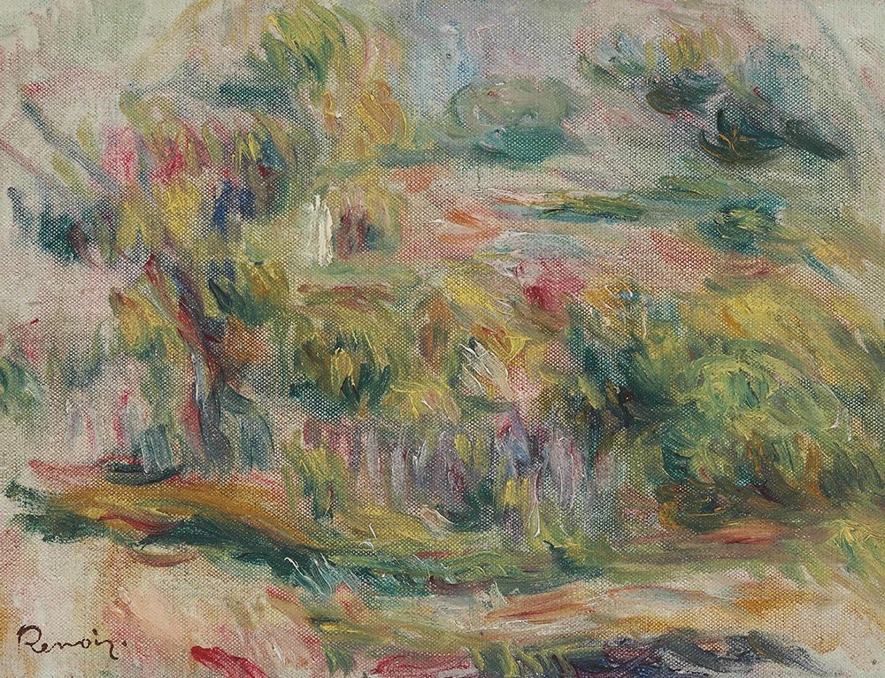 Lámina de Renoir Paysage, póster de arte mate mediano