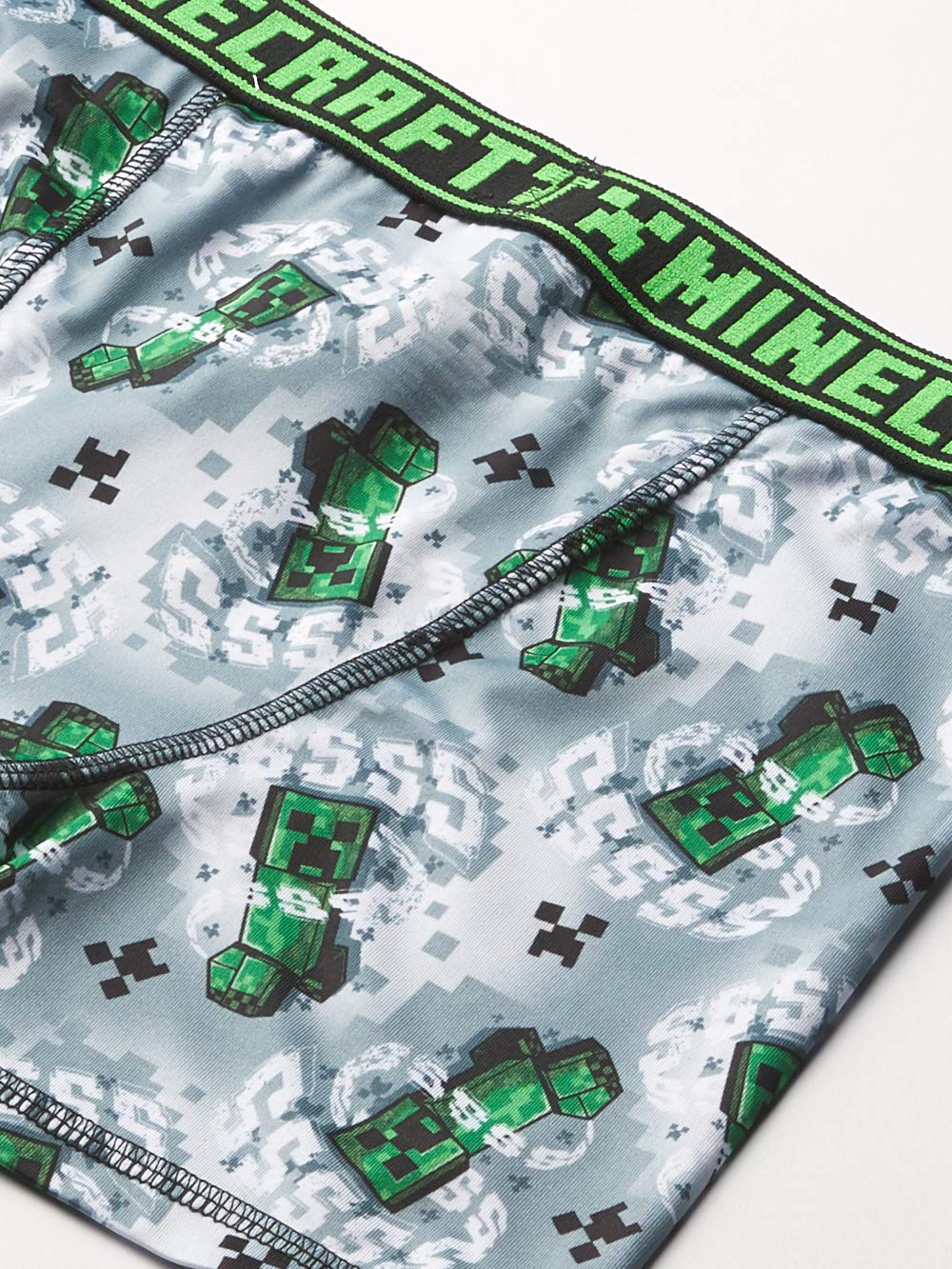 Minecraft Boys' Ultimate Gamer Athletic Boxer Briefs, 7 Soft Pairs with Coolcraft Tech Sizes 4-12
