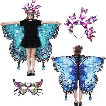 COSTUME PER FESTE DI CARNEVALE E PARTY VARI. FARFALLA MARIPOSA 10/12