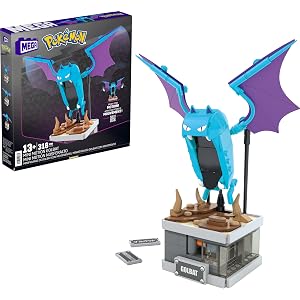 MEGA Pok'emon Building Toys Set Mini Motion Golbat with 313 Pieces, Wing Flapping Motion,...