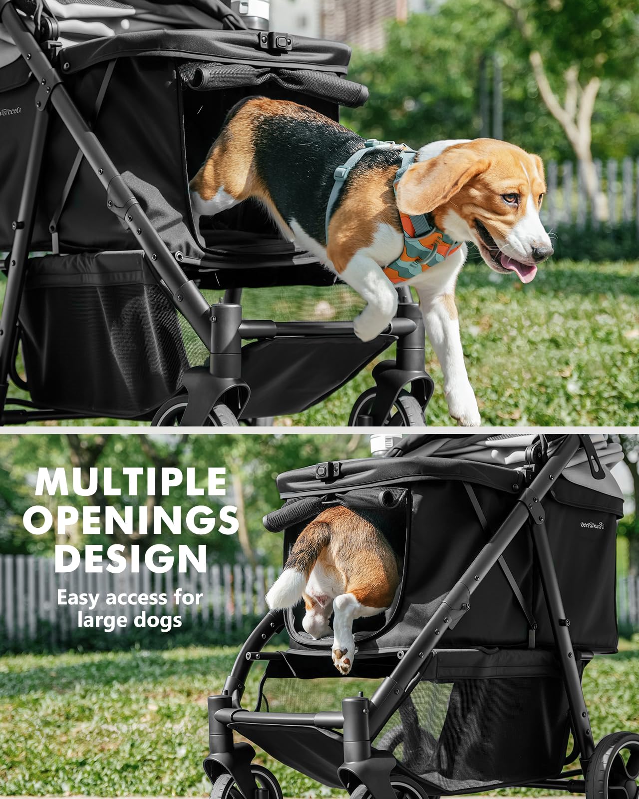 Amazon.co.jp: Pawccoli 中型犬用ベビーカー 折りたたみ式ペット