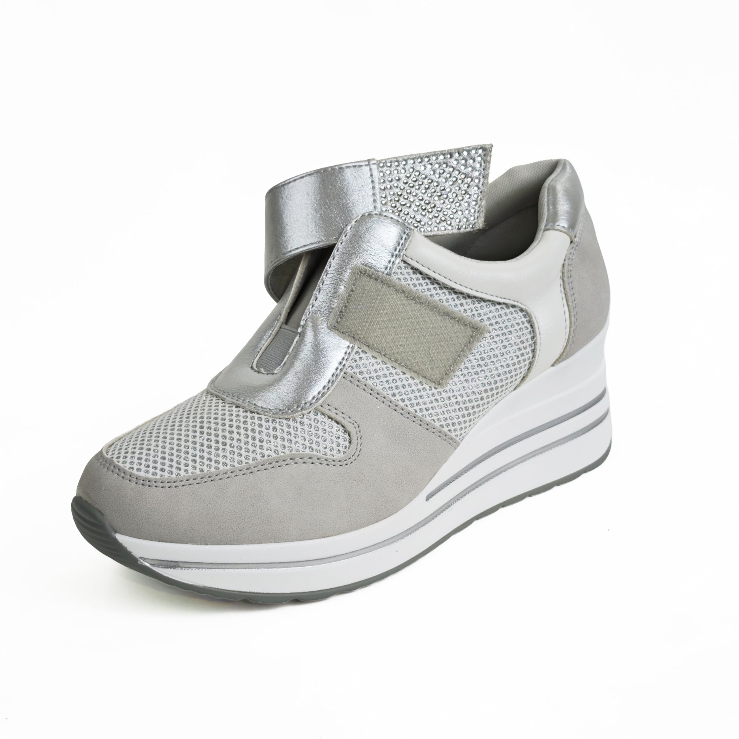 Sneakers Donna con Zeppa Scarpe Comode Eleganti Casual con Strappo Traspiranti Leggere Antiscivolo per Camminare