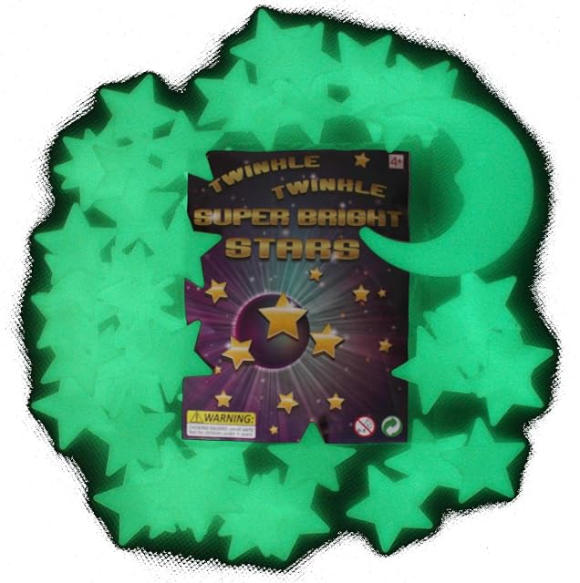 Twinkle Twinkle Super Bright Stars, The Ultimate Glow-in-the-Dark Stars, 49 Stars and 1 Moon