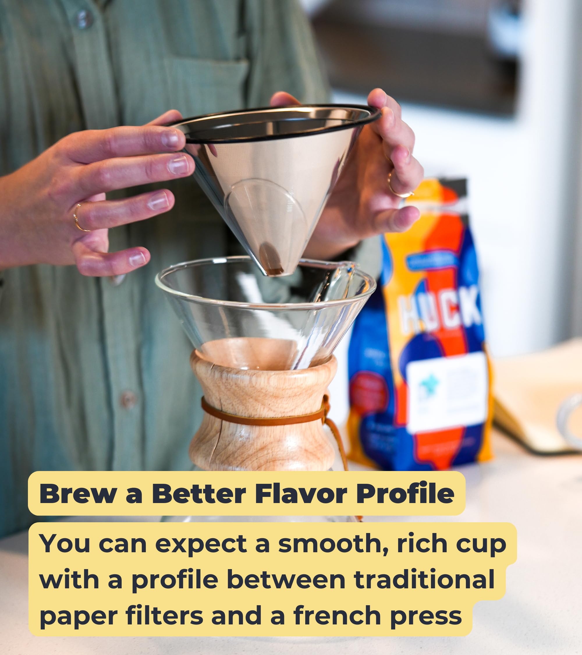 Quell Wiederverwendbarer #4 Kaffeefilter für Technivorm Moccamaster KBGV, KBT Kaffeemaschinen – leicht zu reinigen, spülmaschinenfestes Design – Edelstahl-Alternative für nachhaltiges Brauen