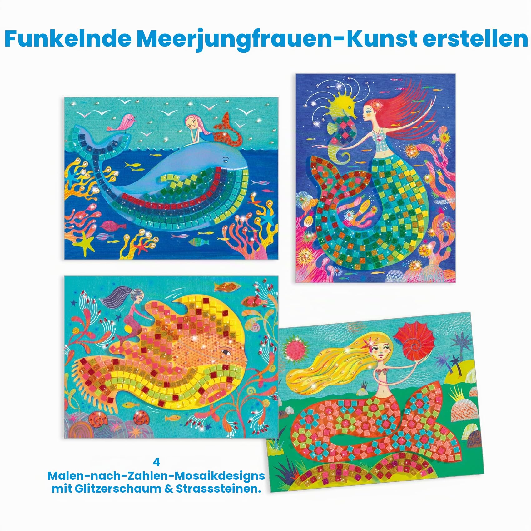 DJECO Mosaik-Box EL Lied der Meerjungfrauen (39423), Mehrfarbig (1)
