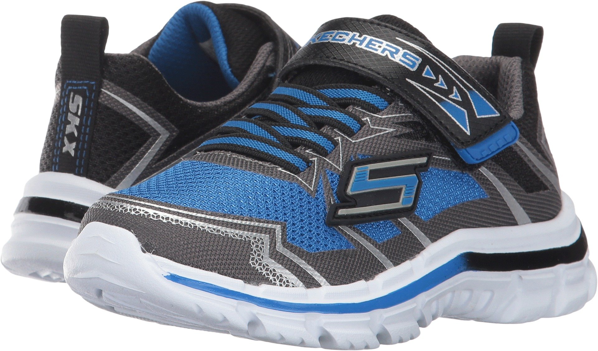 Skechers Kids Boys' Nitrate-95359L Sneaker, Royal/Black, 11.5 M US Little Kid