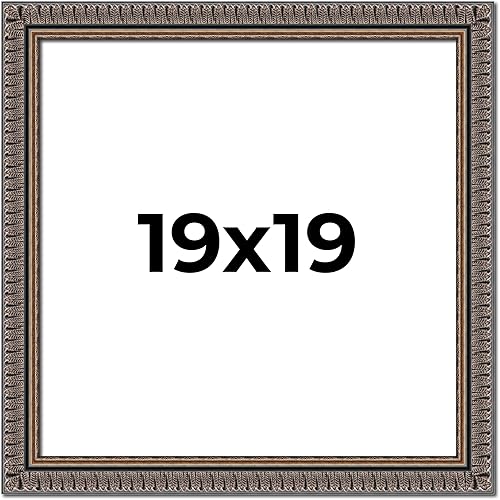 Marco de fotos Payton de 19 x 19 pulgadas, de madera maciza ornamentada, de 1.75 pulgadas de ancho, profundidad interior de 0.5 pulgadas, marco de