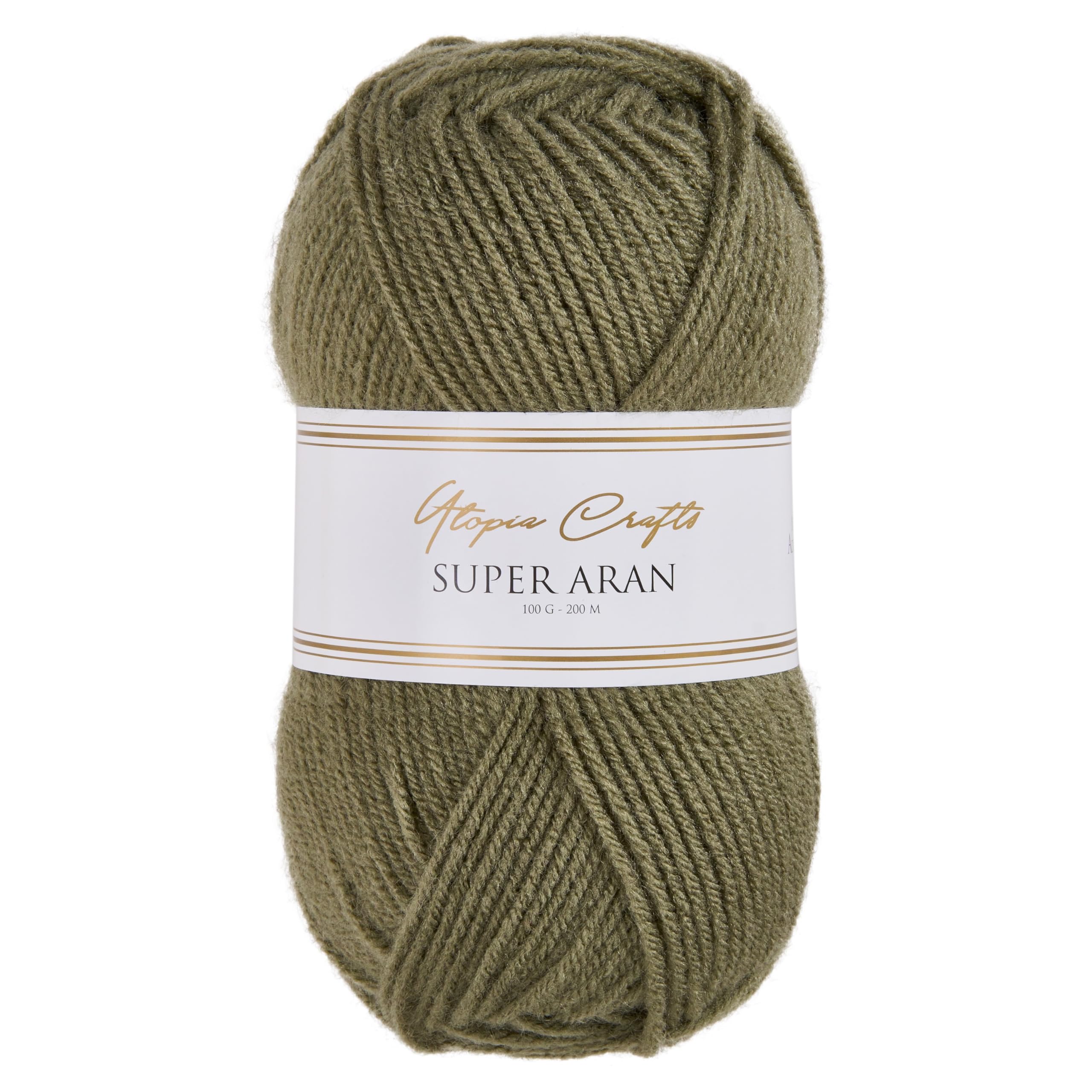 Utopia Crafts Super Aran Knitting and Crochet Yarn (Sage, 100g)